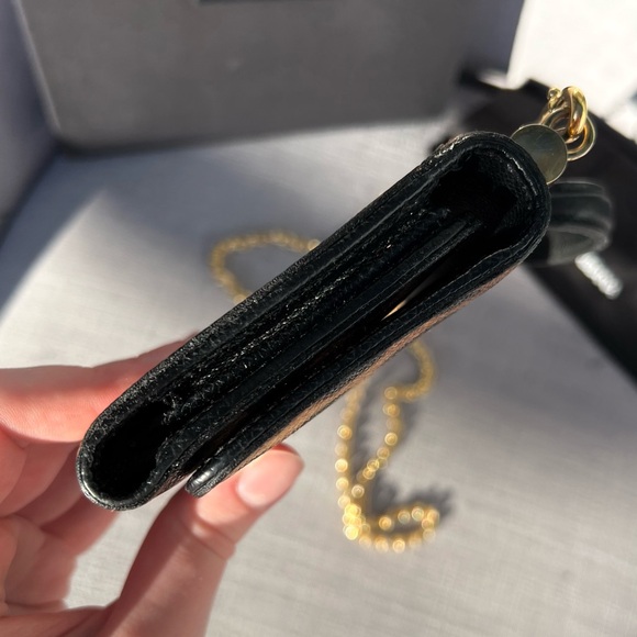 DOLCE GABBANA Dauphine Leopard Print Mini Miss Sicily Chain Wallet Brown Black - Picture 11 of 11